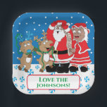 Assiettes En Carton Christmas Père Noël Fun<br><div class="desc">Plaques en papier de Noël. "Père Noël Fun" Personnalisez en supprimant du texte et en le remplaçant par le vôtre. Choisissez votre style de police, votre taille et votre couleur préférés. Cette conception peut être transférée à d'autres plaques et autres produits Zazzle. Tous les éléments de conception peuvent être modifiés....</div>