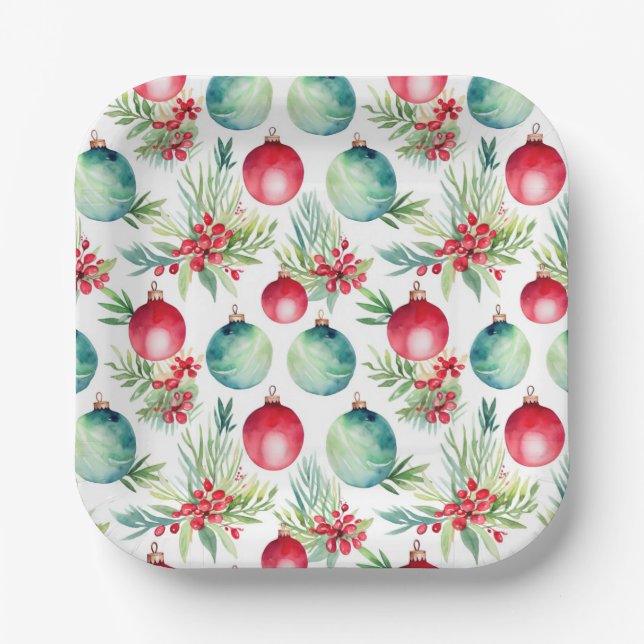 Assiettes En Carton Christmas Pine Tree Ornaments  (Recto)