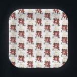 Assiettes En Carton Christmas Snowman Gold Joyeux Noël Texte<br><div class="desc">Snowman de Noël avec un nez de carotte et chapeau santa. Joyeux texte de Noël en or</div>