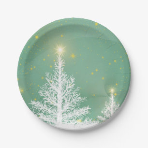 Assiettes En Carton Christmas Tree Wonderland Art