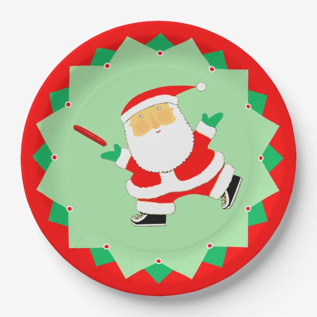 Assiettes En Carton Christmas Ultimate Frisbee (Devant)