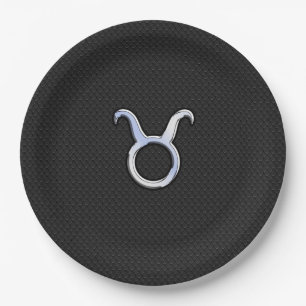 Assiettes En Carton Chrome moderne comme Taurus signe Zodiac