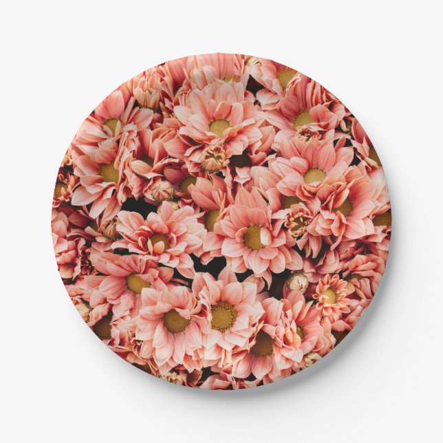 Assiettes En Carton Chrysanthème (Devant)