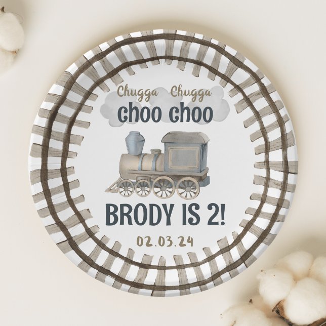 Assiettes En Carton Chugga Chugga Deux Deux 2e Anniversaire (Créateur téléchargé)