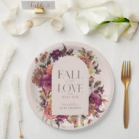 Chute en amour Automne Wreath Arch Baby shower ros