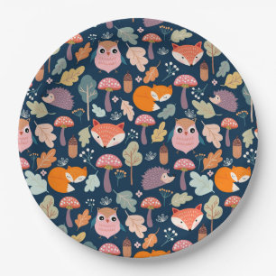 Assiettes En Carton Chute/Forêt