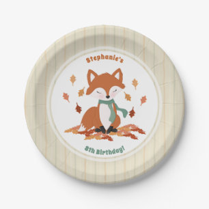 Assiettes En Carton Chute Fox Woodland Anniversaire