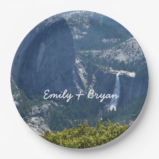 Assiettes En Carton Chutes du Nevada de la piste Panorama Yosemite (Devant)