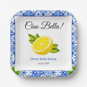 Assiettes En Carton Ciao Bella Bridal Shower Italien Méditerranéen