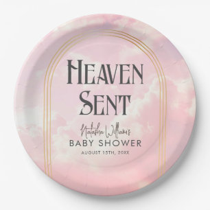 Assiettes En Carton Ciel envoyé nuages Sky Boho Arch Baby shower