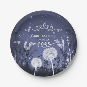 Assiettes En Carton Ciel étoilé crépusculaire enchanté et mariage avec
