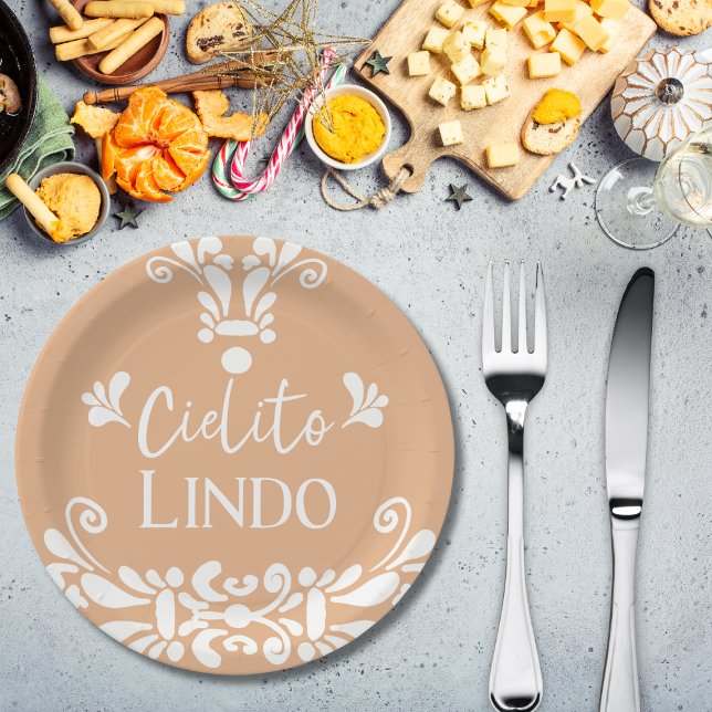 Assiettes En Carton Cielito Lindo Mexicaine Fiesta Baby shower neutre (Créateur téléchargé)