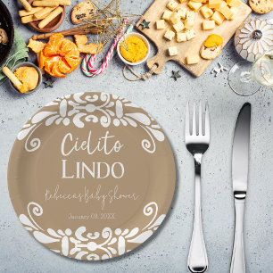 Assiettes En Carton Cielito Lindo Talavera Baby shower mexicain Fiesta