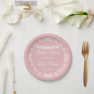 Assiettes En Carton Cielito Lindo Talavera Fille Mexicaine Baby Shower