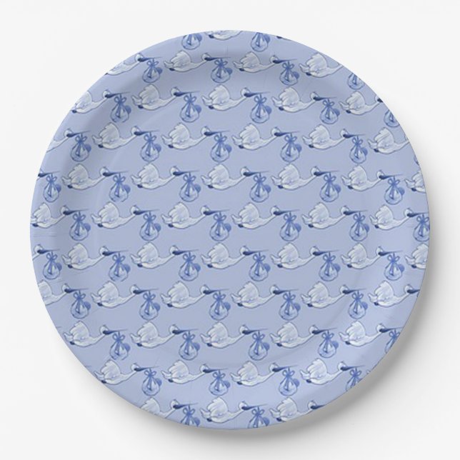 Assiettes En Carton Cigognes (Devant)