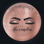 Assiettes En Carton Cils avec strass et paillettes en or rose avec mon<br><div class="desc">Faux cils métallisés avec paillettes et strass en or rose avec monogramme et initiale, Extensions de cils et Assiettes en papier rose blush. Le design fait le cadeau parfait pour un anniversaire sweet 16, un mariage, une douche de mariée, un anniversaire de mariage, une baby shower ou une soirée d'enterrement...</div>