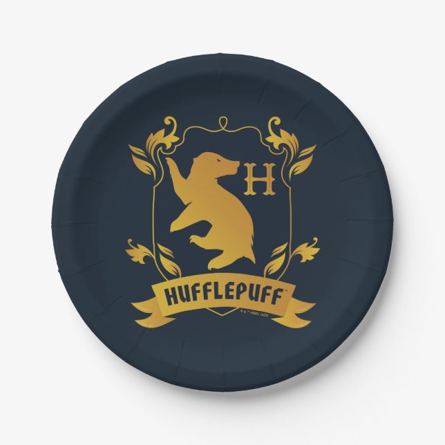 Assiettes En Carton Cimetière de maison HUFFLEPUFF™ Orné (Devant)