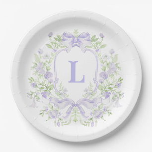 Assiettes En Carton Cimier sucré avec vaches lavande   Fête des mariée