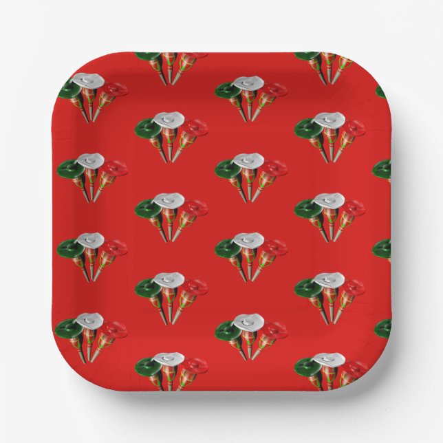 Assiettes En Carton Cinco de mayo, fiesta plaque mexicaine papier (Recto)