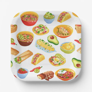Assiettes En Carton cinco de mayo mexico burrito taco tamale