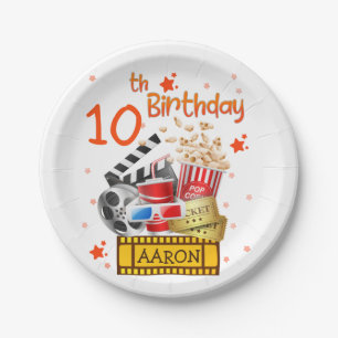Assiettes En Carton Cinéma Fête Cinéma Théâtre Anniversaire Corre