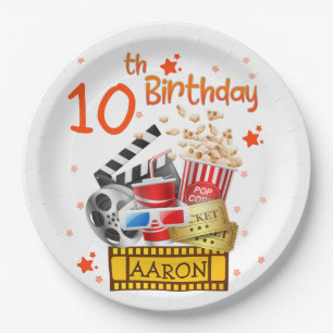 Assiettes En Carton Cinéma Fête Cinéma Théâtre Anniversaire Correspond