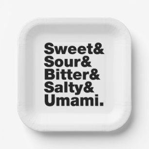 Assiettes En Carton Cinq saveurs de base