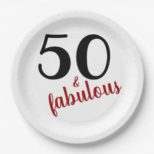 Assiettes En Carton Cinquante et fabuleux fête d'anniversaire
