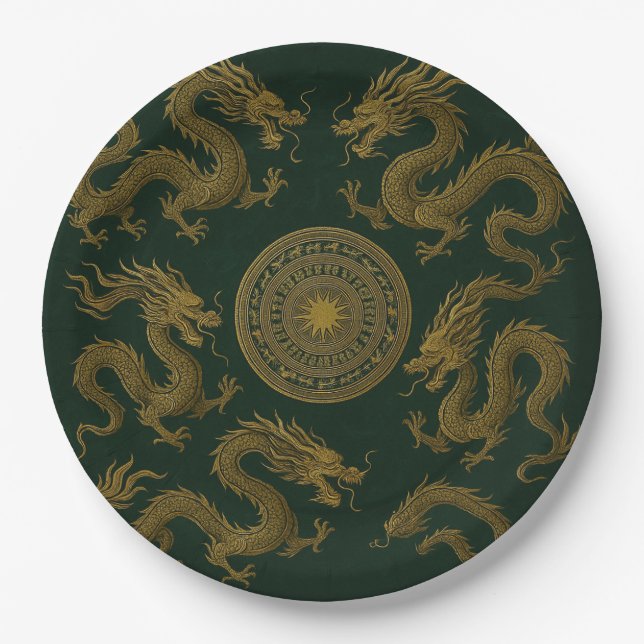 Assiettes En Carton Circle of Dragons Plate (Devant)