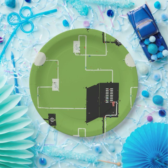 Assiettes En Carton Circuits (Fête)