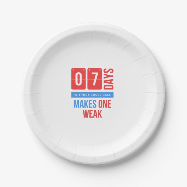 Assiettes En Carton Citation amusante de sport de bocce (Devant)