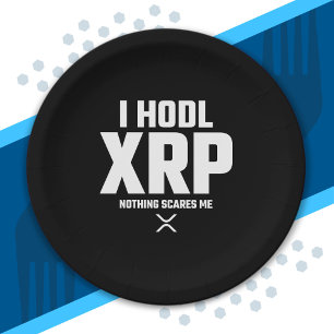 Assiettes En Carton Citation amusante XRP Crypto CryptoCurrency Hodl X