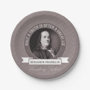 Assiettes En Carton Citation de Benjamin Franklin sur la vérité en p