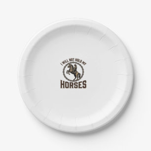 Assiettes En Carton Citation de cheval drôle Design vintage de cheval