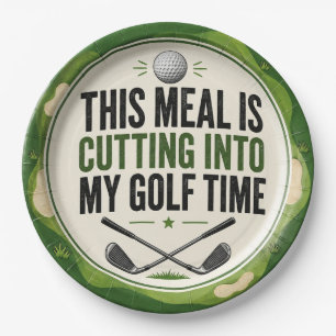 Assiettes En Carton Citation de golf amusante pour les accros du golf