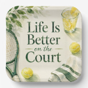 Assiettes En Carton Citation drôle de tennis pour une fête sur le thèm