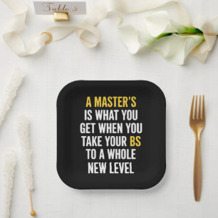 Assiettes En Carton Citation drôle d'humour pour la remise des diplôme