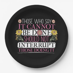 Assiettes En Carton Citation Féministe De Leader Autonomisé Femmes