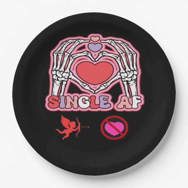 Assiettes En Carton Citation Halloween à mains - Slogan Déplaisant (Devant)