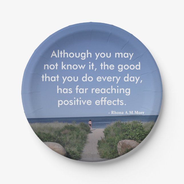 Assiettes En Carton Citations Inspiration Plaques Papier Personnalisée (Devant)