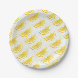 Assiettes En Carton Citron