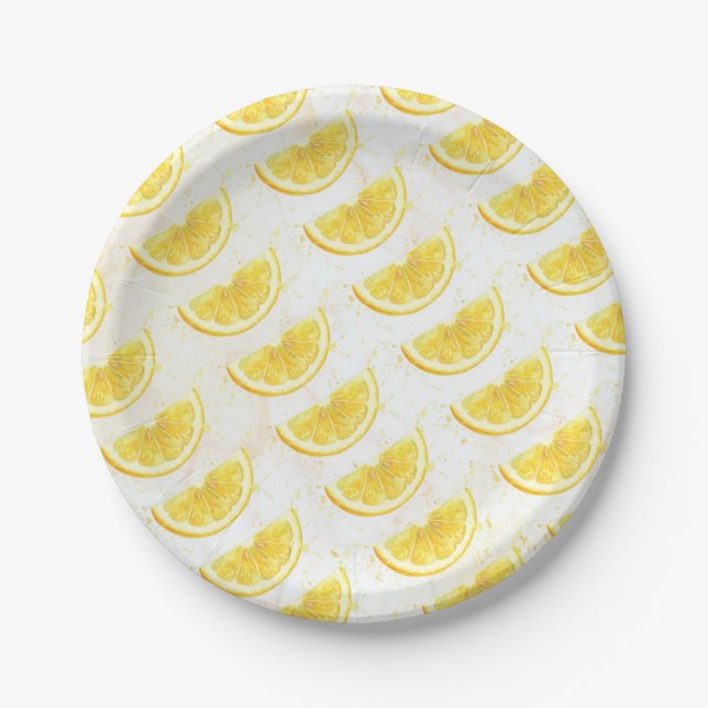 Assiettes En Carton Citron (Devant)