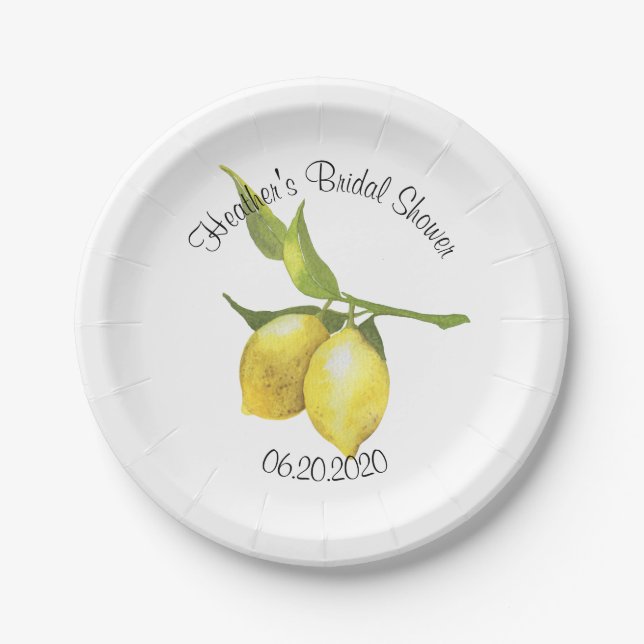Assiettes En Carton Citron (Devant)