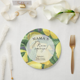 Assiettes En Carton Citron Citrus - Baby shower du squeeze principal d