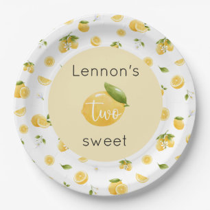Assiettes En Carton Citron deux doux 2e anniversaire