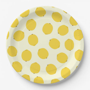 Assiettes En Carton Citron jaune
