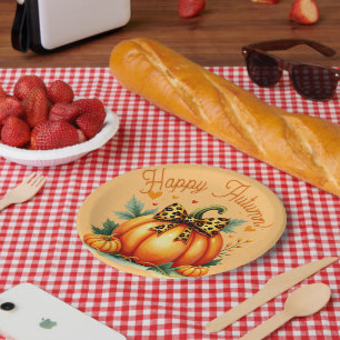 Assiettes En Carton Citrouille automne