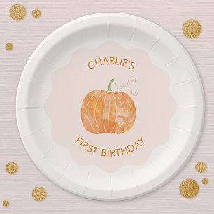 Assiettes En Carton Citrouille Automne automne 1er anniversaire