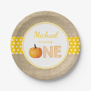 Assiettes En Carton Citrouille Automne Premier Anniversaire Plaques pa