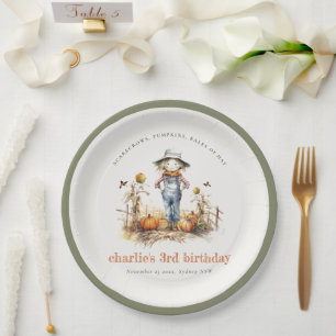 Assiettes En Carton Citrouille Chic Chic Scarecrow Harvest Anniversair